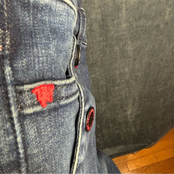 True Religion Man U Skinny Women's Denim Overalls Sz Large - Picture 13 of 16